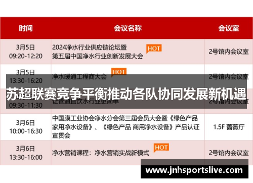 苏超联赛竞争平衡推动各队协同发展新机遇